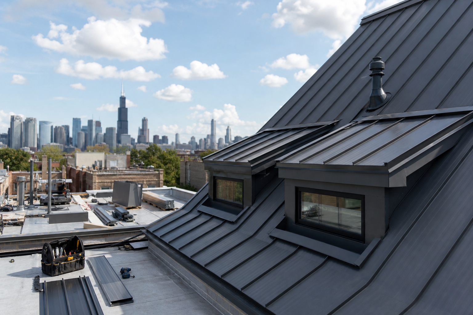Metal roofing in Chicago